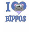 I Love hippos t-shirts