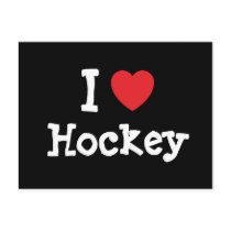I love Hockey heart custom personalized postcards by funnycustomtshirts I love Hockey heart custom personalized postcards