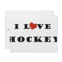 I Love Hockey Invites