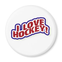 I Love Hockey magnets by sport_shop I Love Hockey magnets
