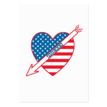 I Love Hockey Patriot Heart Business Card Templates