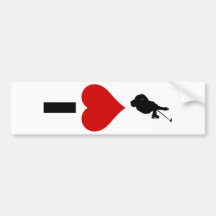 I Love Hockey (Vertical) Bumper Stickers
