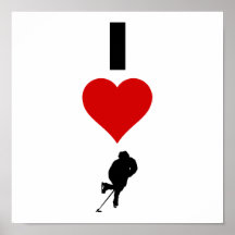 I Love Hockey (Vertical) Print