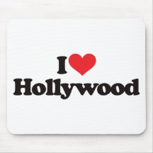 I Love Hollywood Mouse Pad