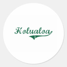 I Love Holualoa Hawaii Round Sticker