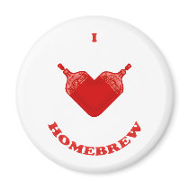 I Love Homebrew Fridge Magnet
