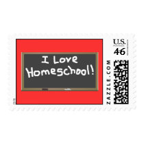 I Love Homeschool Postage Stamp