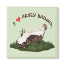 I Love Honey Badger magnets