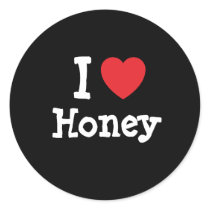I love Honey heart T-Shirt stickers