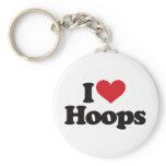 I Love Hoops Keychains