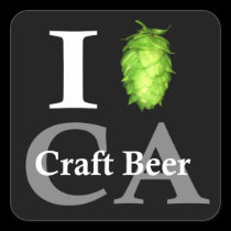 I love (hop) California craft beer stickers
