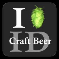 I love (hop) Idaho craft beer! stickers