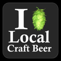 I love (hop) local craft beer! stickers