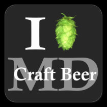I love (hop) Maryland craft beer! stickers