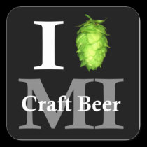 I love (hop) Michigan craft beer! stickers