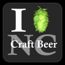 I love (hop) NC craft beer! stickers