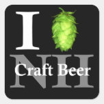 I love (hop) NH craft beer! Square Stickers