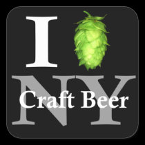 I love (hop) NY craft beer! stickers