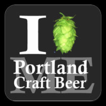 I love (hop) Portland, ME craft beer! stickers