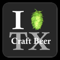 I love (hop) Texas craft beer! stickers