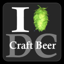 I love (hop) Washington, DC craft beer! stickers