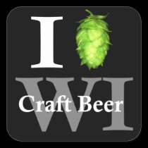 I love (hop) Wisconsin stickers