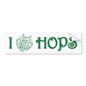 I LOVE HOPS BUMPERSTICKER