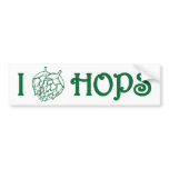I LOVE HOPS BUMPERSTICKER BUMPER STICKERS