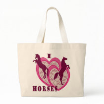 I Love Horses Canvas Bags