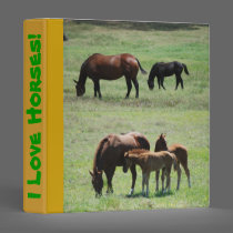 I Love Horses! Binder binders