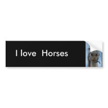 I love, Horses bumper sticker bumper stickers