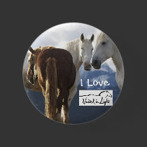 I Love Horses buttons