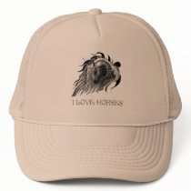 I LOVE HORSES TRUCKER HAT
