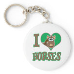 I Love horses Keychain
