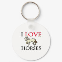 I Love Horses keychains