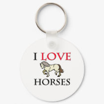 I Love Horses keychains