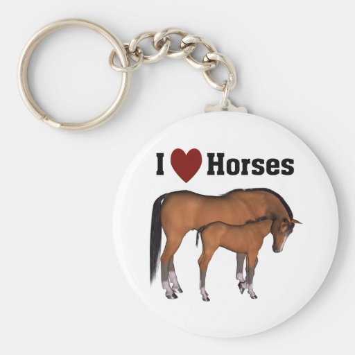 I Love Horses Keyring Keychain Zazzle