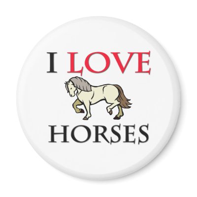 I Love Horses Magnets by tshirtshirts