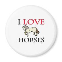 I Love Horses magnets