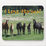I Love Horses! Mousepad