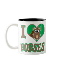 I Love horses Mugs