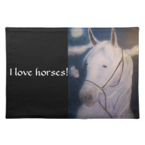I love horses Placemat placemats