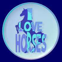 I Love Horses Plate plates