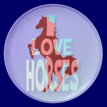 I Love Horses plate plates