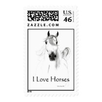 I Love Horses Postage