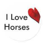 I Love Horses Sticker