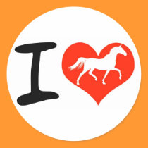 I Love Horses stickers