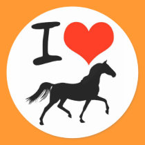 I Love Horses stickers
