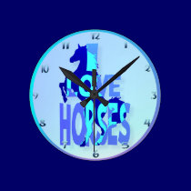I Love Horses wallclocks wall clocks