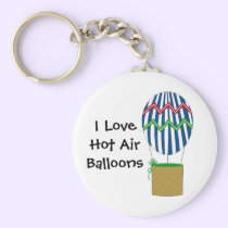 I Love Hot Air Balloons keychains